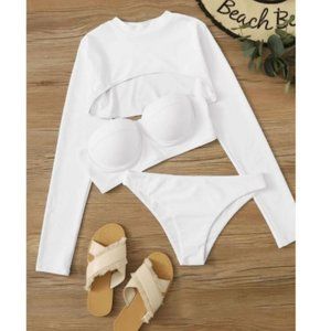 SHEIN 3pcs Underwire Bandeau swimsuit